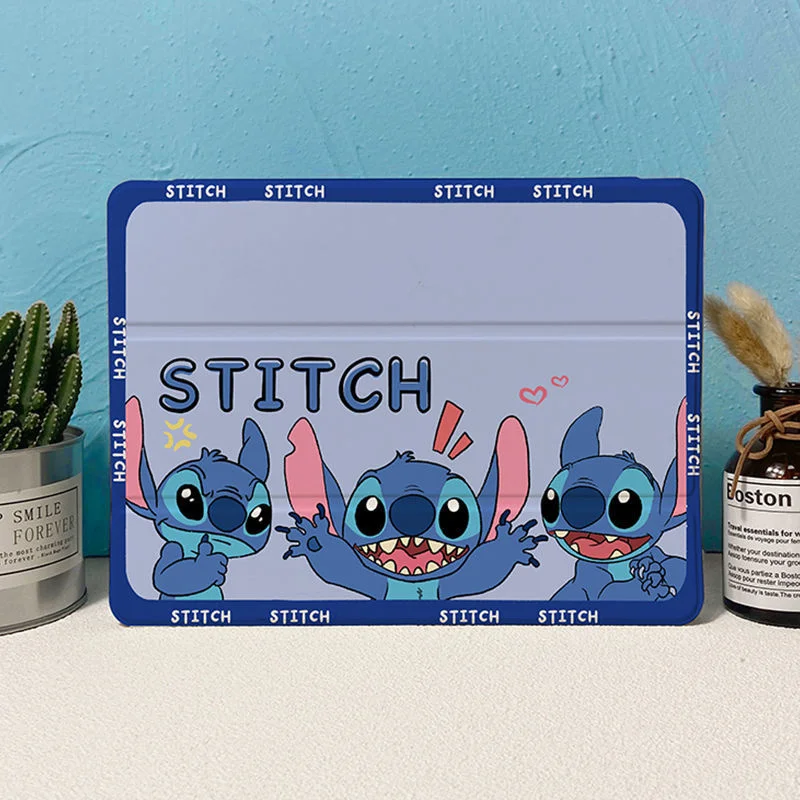 Disneyn Stitch Sarjakuva IPad Tapauksessa Ilma 1 2 3 Mini 4 5 6 Litteä Kansi Pro 2022 2018 11 12.9 Anti Pudota Tapauksessa Ipad 9.7 10.2 Tuuman - 3