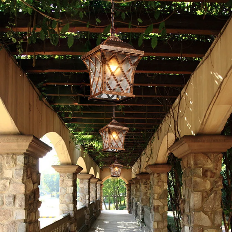 Ulkouima-kattokruunu Euroopan parveke lamppu vedenpitävä puutarha galleria runko paviljonki lamppu patio käytävän ovi ulkona - 3