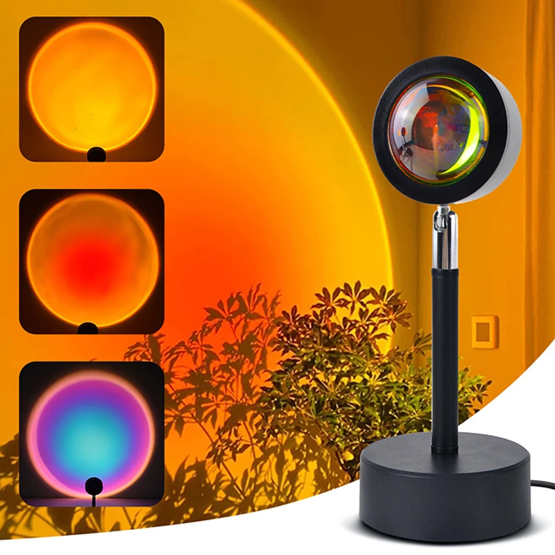 Smart LED-Sunset-Lamppu Värikäs Muuttaminen Bluetooth-Sovelluksen Hallita Musiikkia, Synkronoida Verkon Broadcast Makuuhuoneen Koti, Sisustus Rainbow Lamput - 1