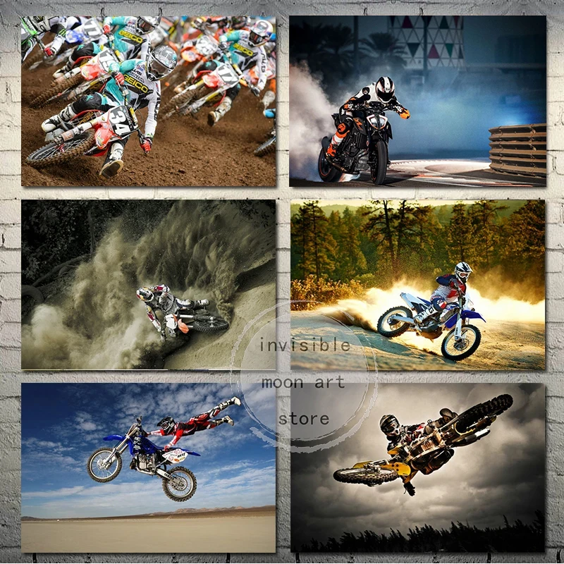 Motocross Lika Polkupyörää Hypätä/KTM 1290 Super Duke Art Julisteita, Canvas Maalaus Seinään Tulostaa Kuvia Olohuone, Moderni Sisustus - 0