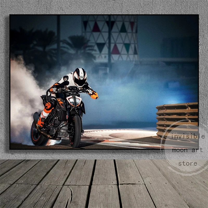 Motocross Lika Polkupyörää Hypätä/KTM 1290 Super Duke Art Julisteita, Canvas Maalaus Seinään Tulostaa Kuvia Olohuone, Moderni Sisustus - 2